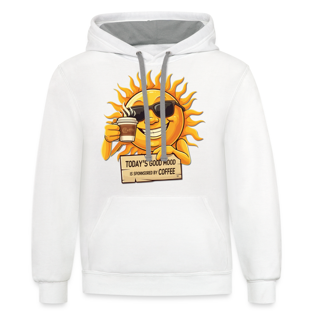 Sponsored by Coffee Hoodie - white/gray
