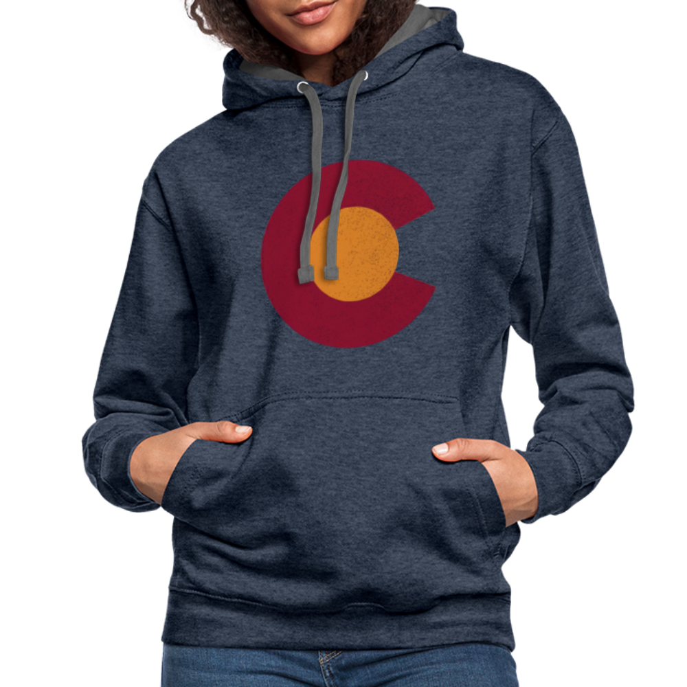 CO Hoodie - indigo heather/asphalt