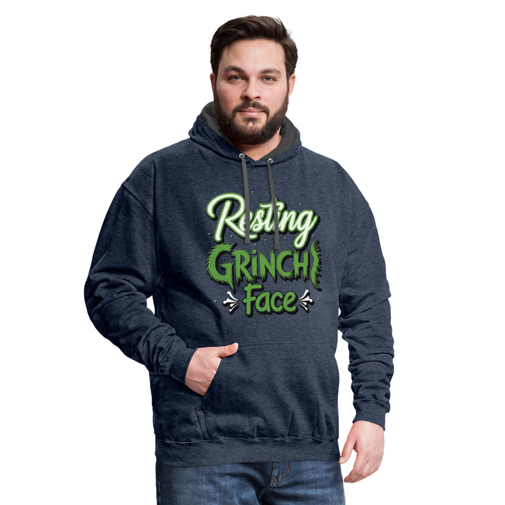Grinch Hoodie - indigo heather/asphalt