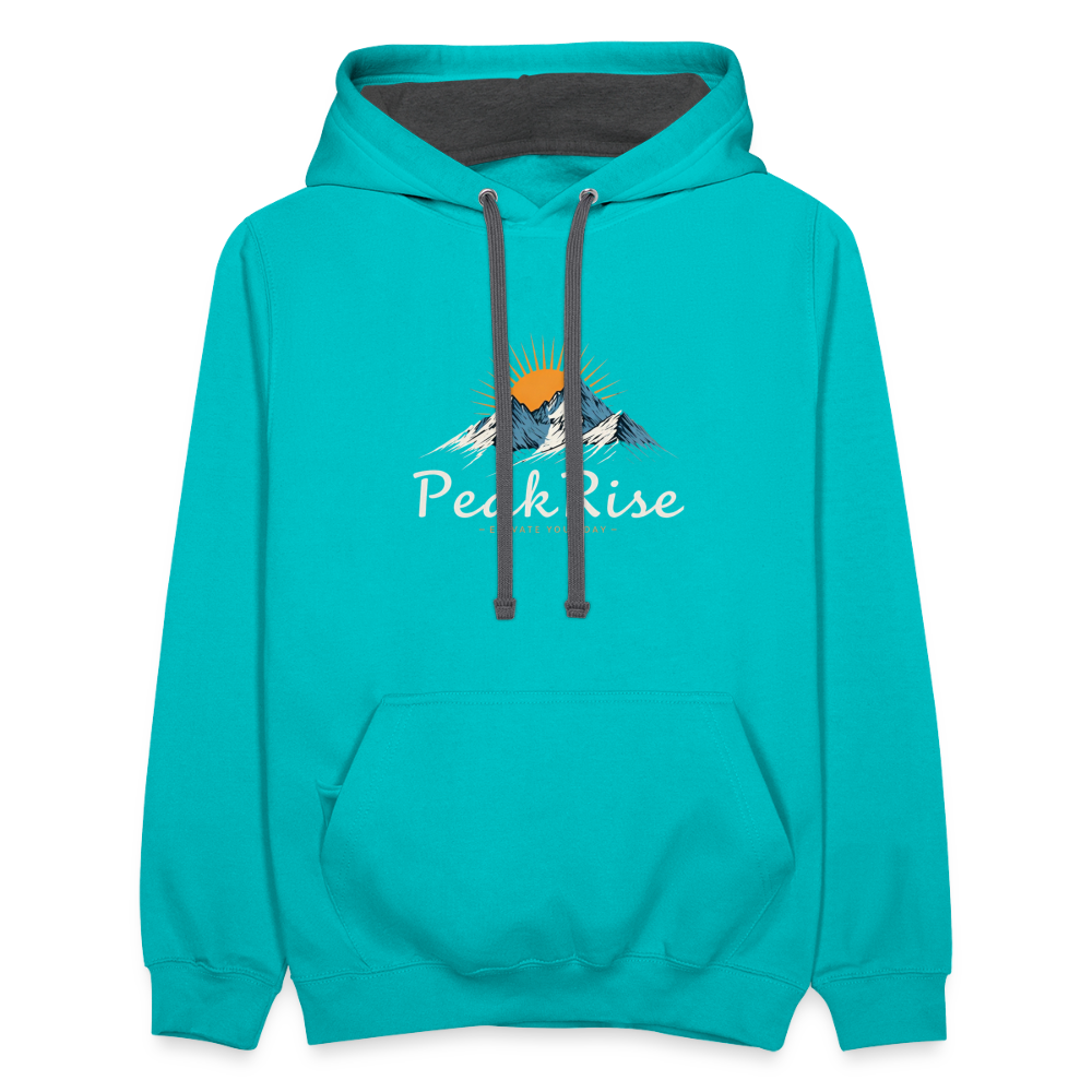 PeakRise Hoodie - scuba blue/asphalt