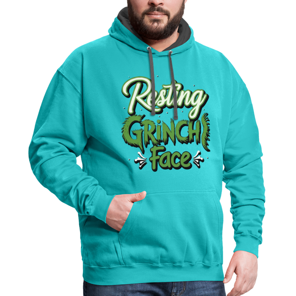 Grinch Hoodie - scuba blue/asphalt