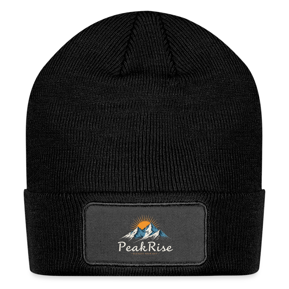 PeakRise Patch Beanie - black