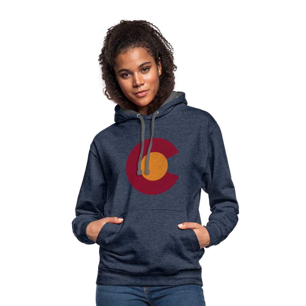 CO Hoodie - indigo heather/asphalt
