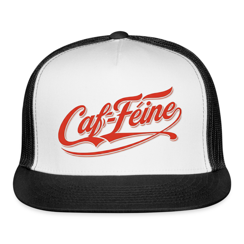 Caf-Feine Trucker Hat - white/black