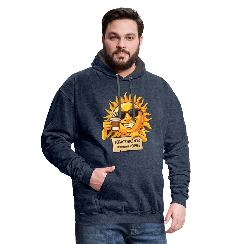 Sponsored by Coffee Hoodie - indigo heather/asphalt