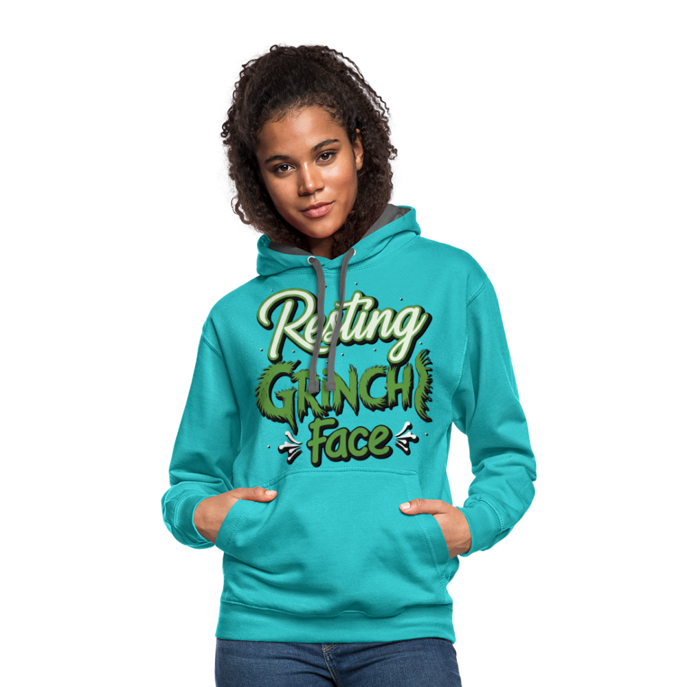 Grinch Hoodie - scuba blue/asphalt