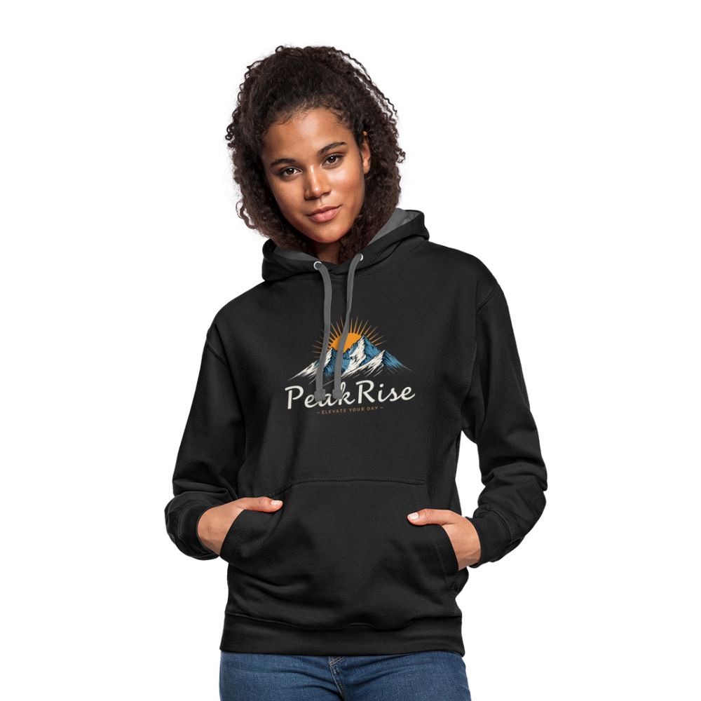 PeakRise Hoodie - black/asphalt