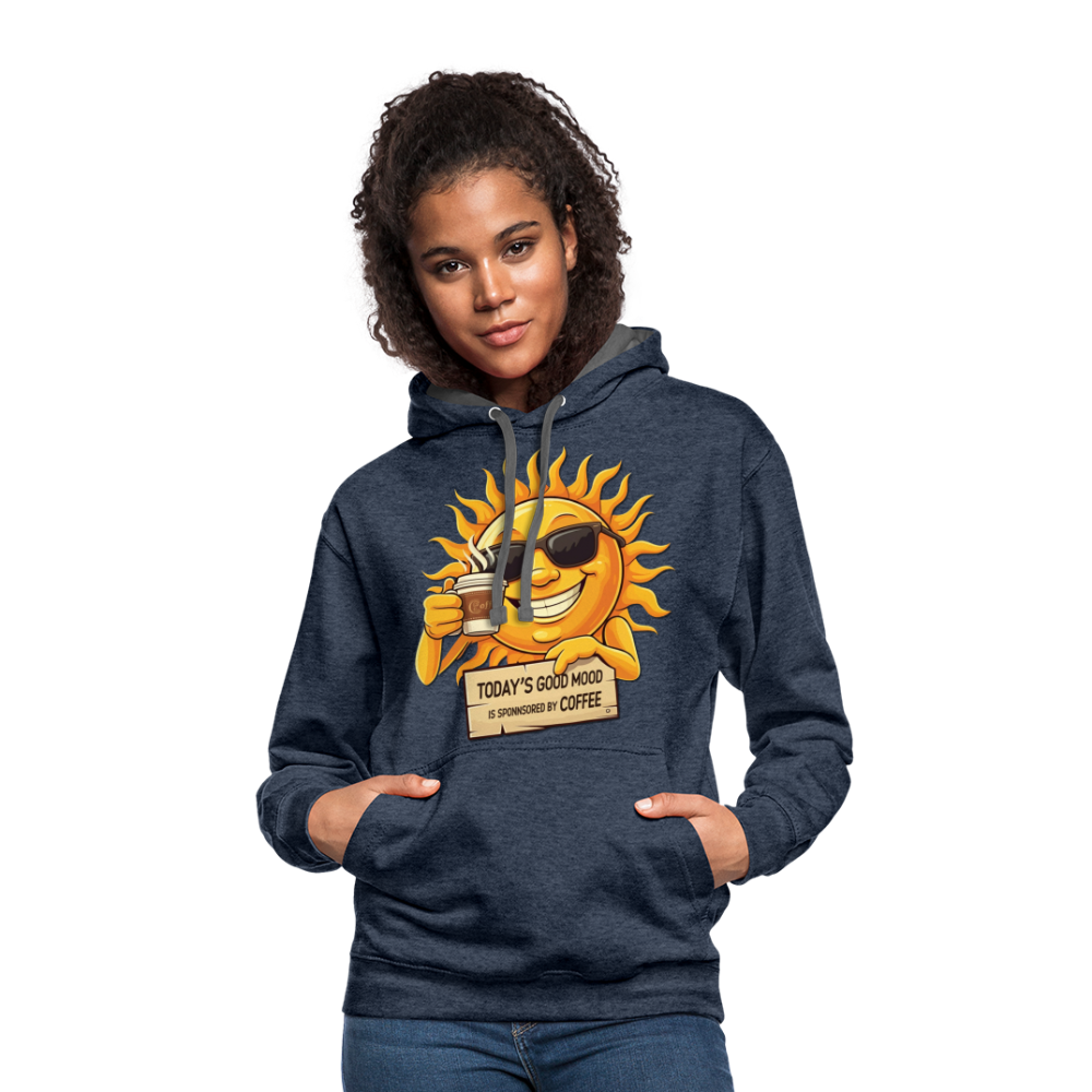 Sponsored by Coffee Hoodie - indigo heather/asphalt