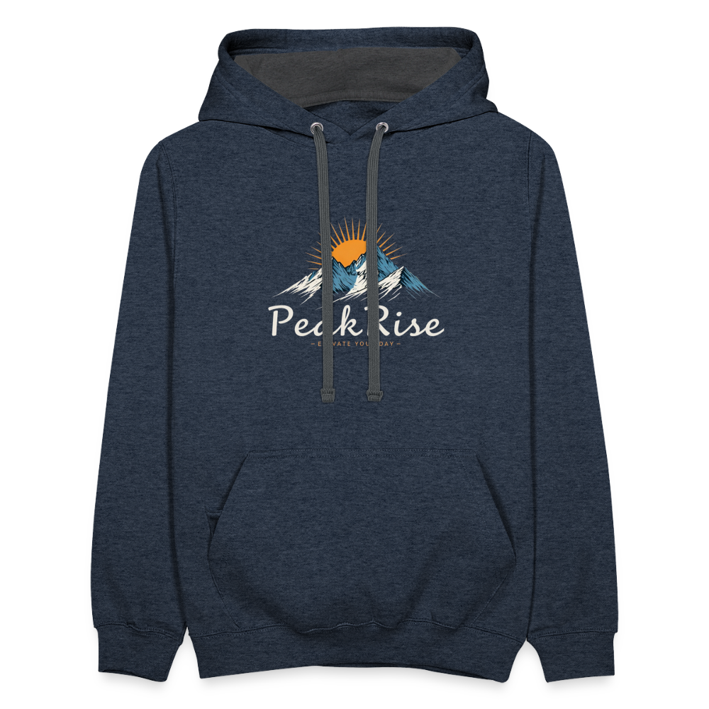 PeakRise Hoodie - indigo heather/asphalt