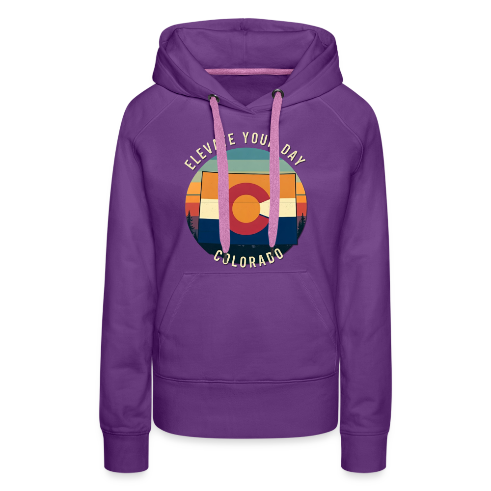 Elevate Your Day Colorado Women's Hoodie - purple