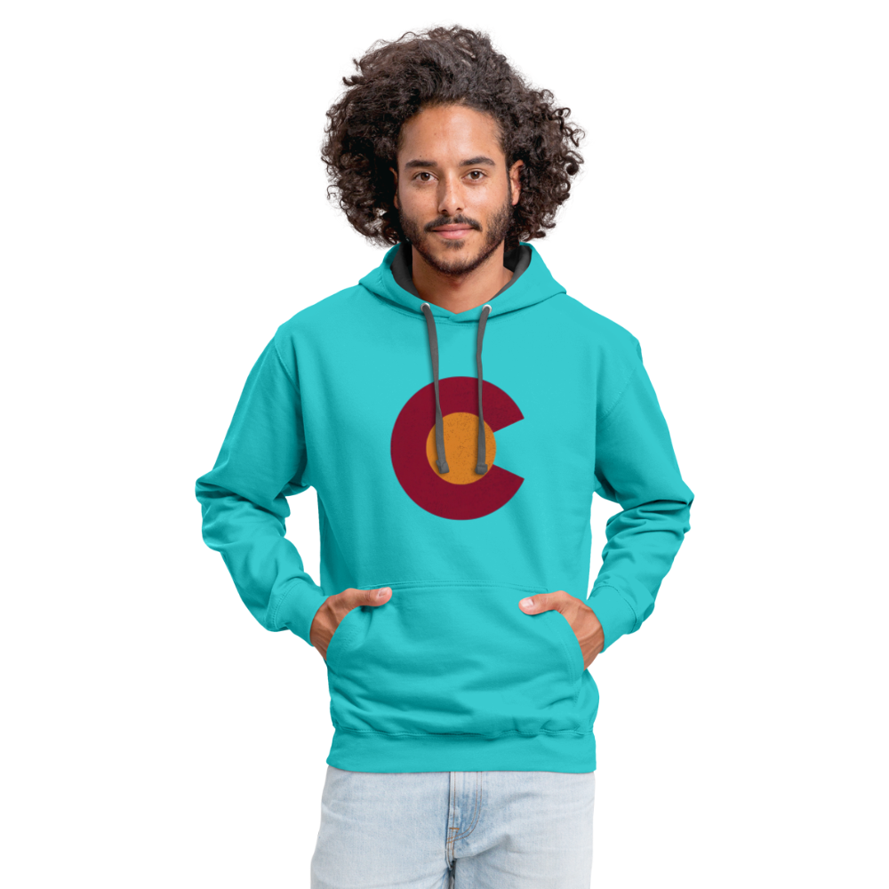 CO Hoodie - scuba blue/asphalt