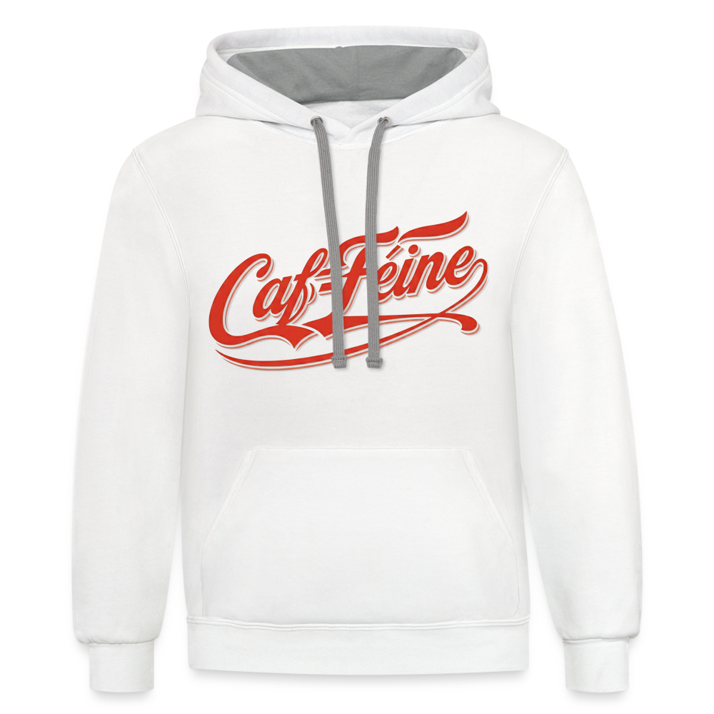 Caf-Feine Hoodie - white/gray