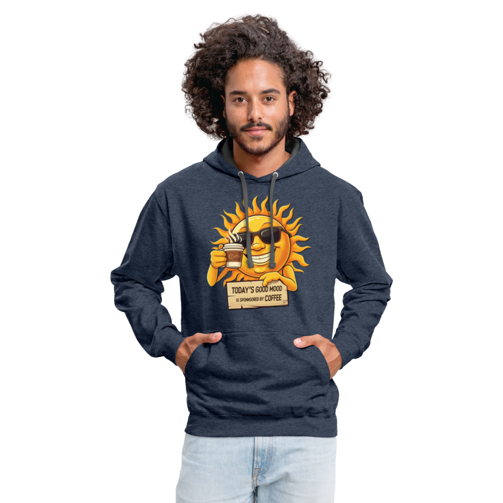 Sponsored by Coffee Hoodie - indigo heather/asphalt