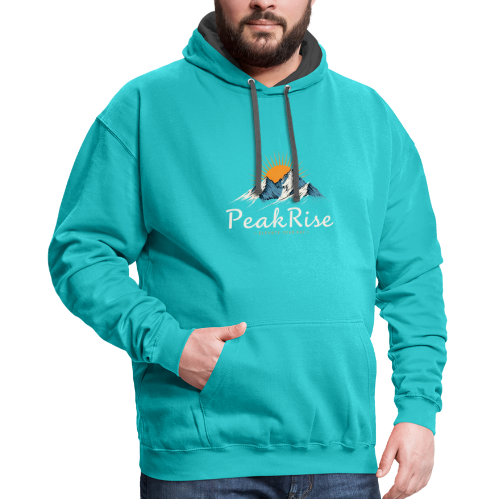 PeakRise Hoodie - scuba blue/asphalt