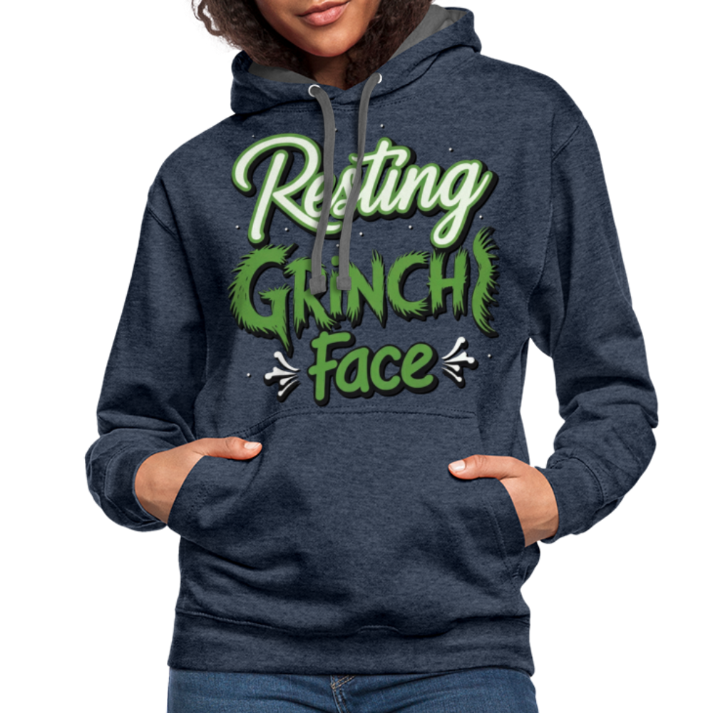 Grinch Hoodie - indigo heather/asphalt