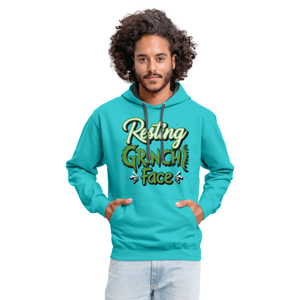 Grinch Hoodie - scuba blue/asphalt