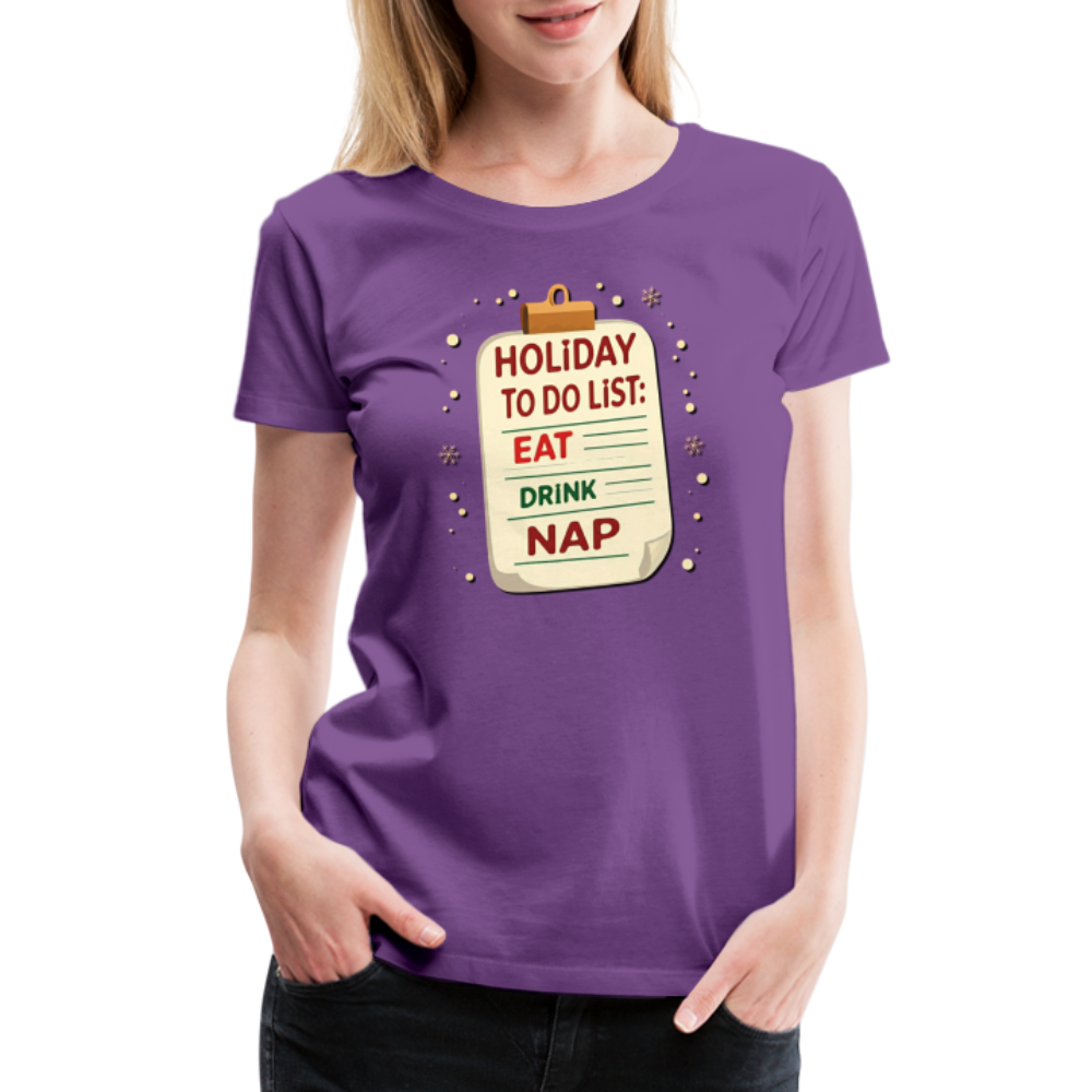 Holiday ToDo List Women’s T-Shirt - purple