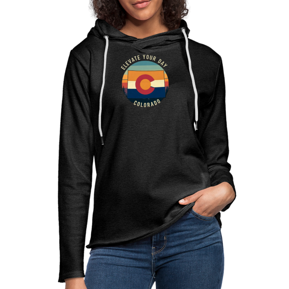 Elevate Your Day Lightweight Terry Hoodie - charcoal grey