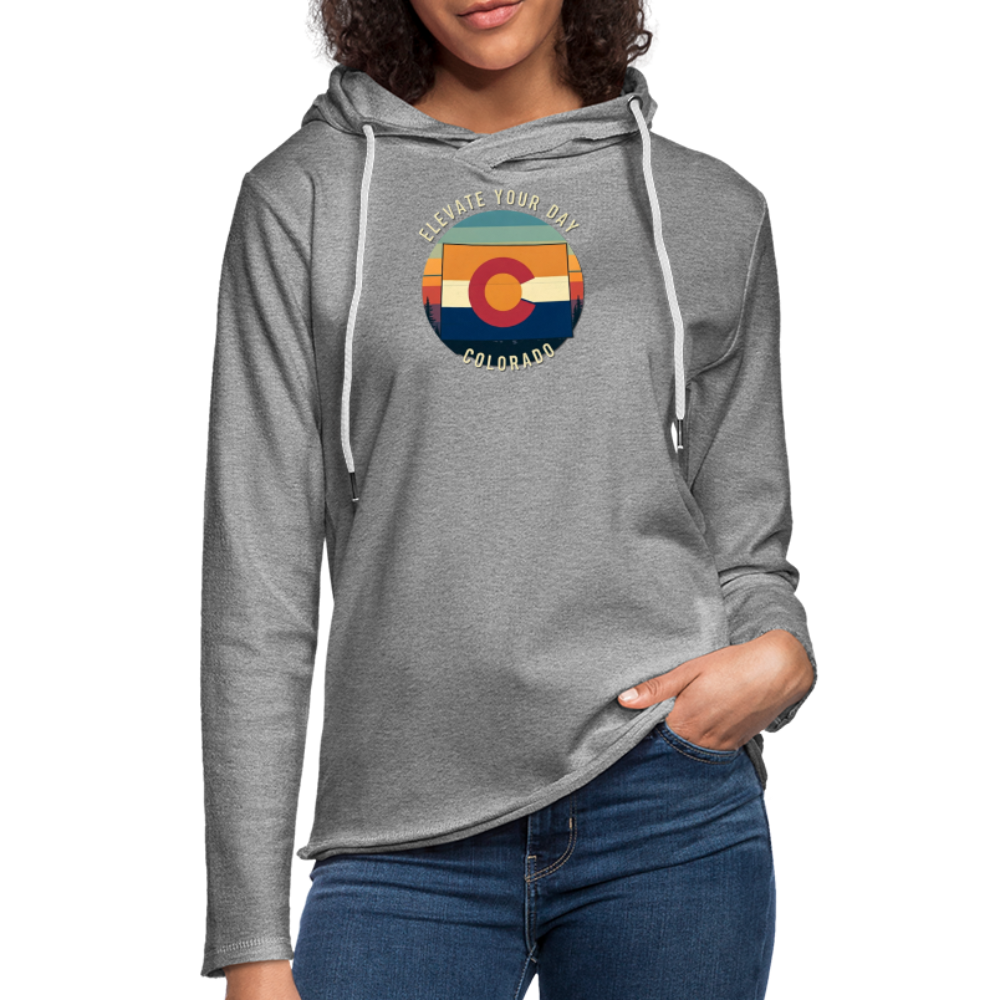 Elevate Your Day Lightweight Terry Hoodie - heather gray