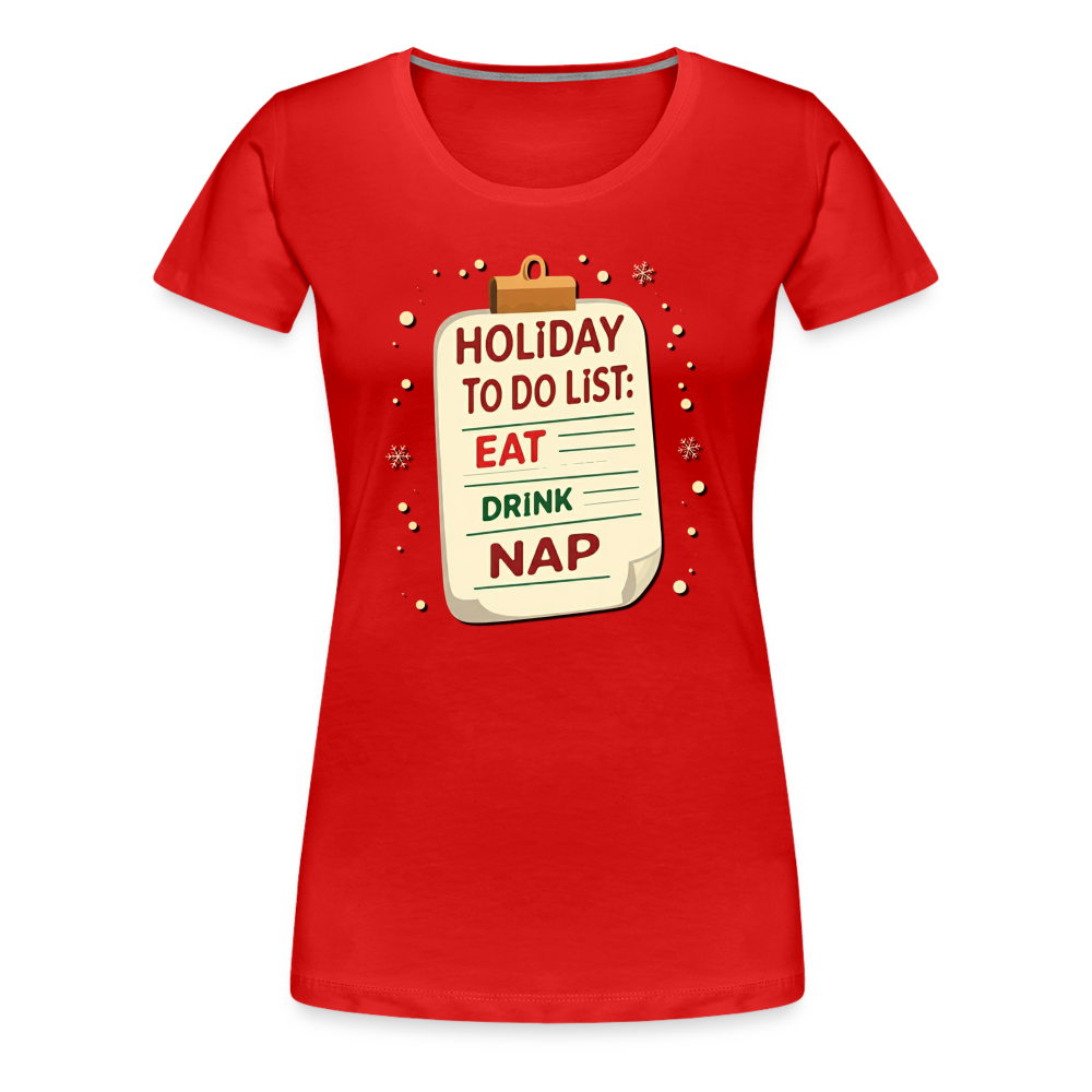 Holiday ToDo List Women’s T-Shirt - red