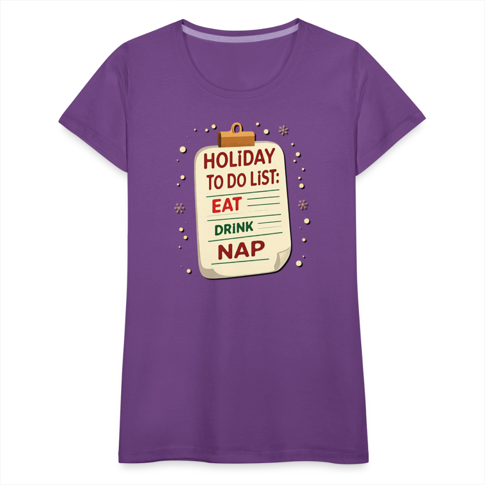 Holiday ToDo List Women’s T-Shirt - purple