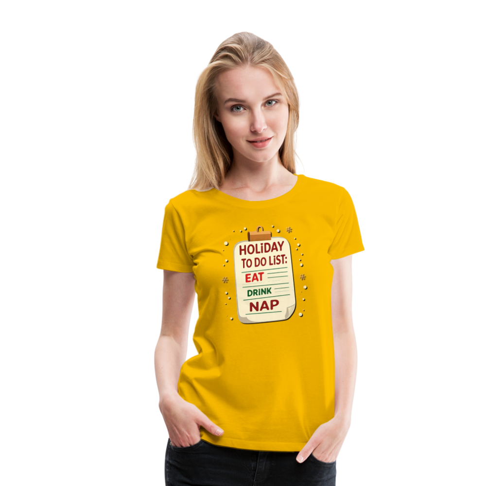 Holiday ToDo List Women’s T-Shirt - sun yellow