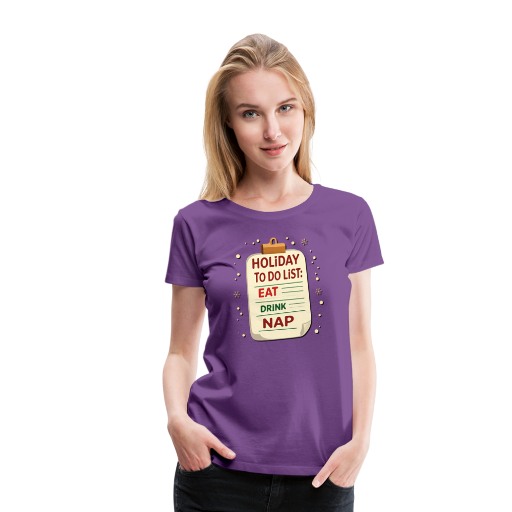 Holiday ToDo List Women’s T-Shirt - purple