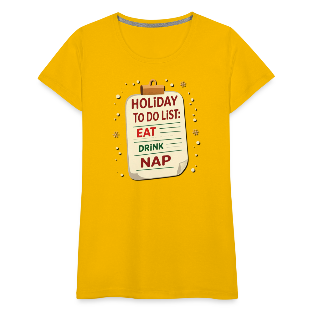 Holiday ToDo List Women’s T-Shirt - sun yellow