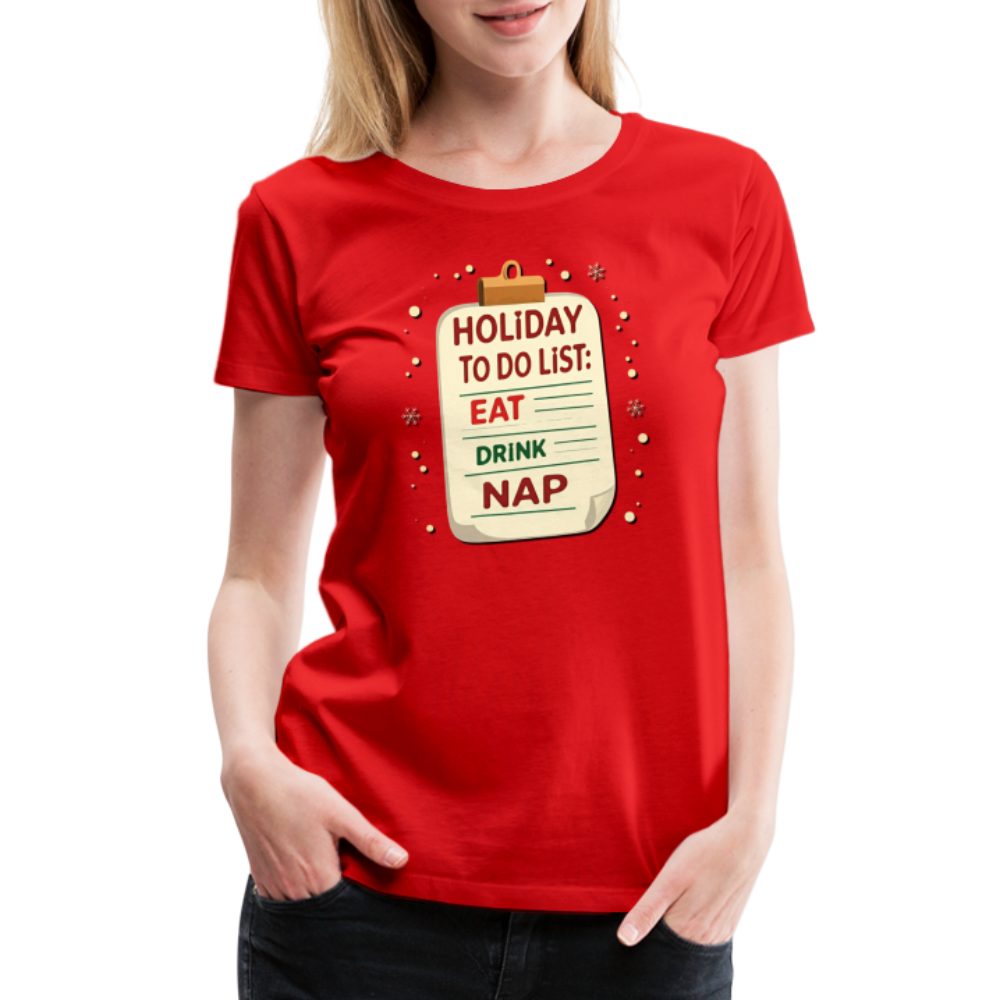 Holiday ToDo List Women’s T-Shirt - red