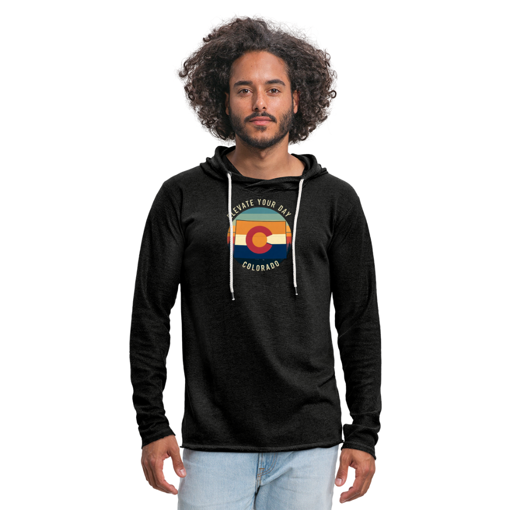 Elevate Your Day Lightweight Terry Hoodie - charcoal grey