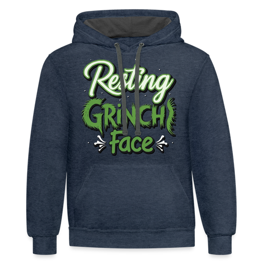 Grinch Hoodie - indigo heather/asphalt