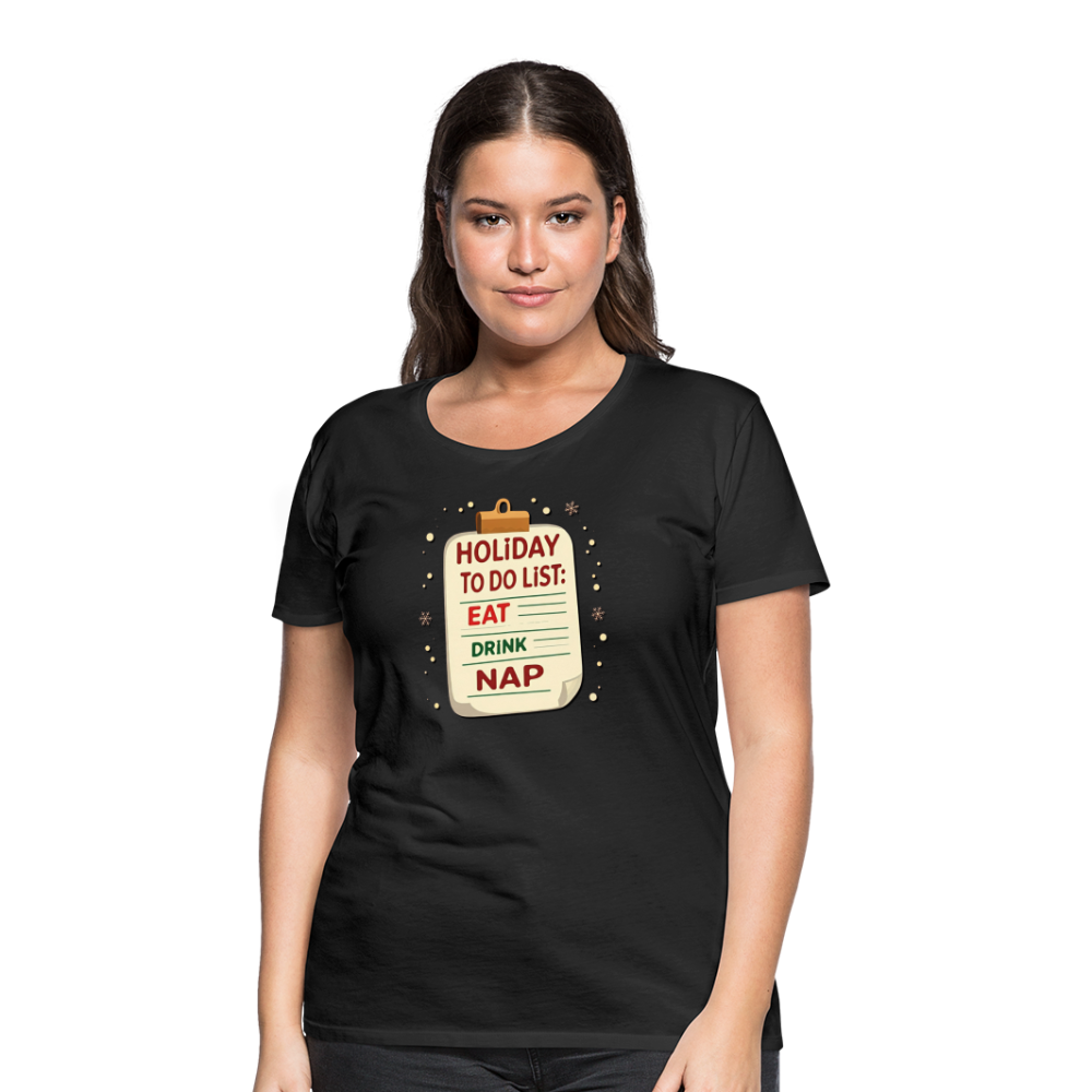 Holiday ToDo List Women’s T-Shirt - black