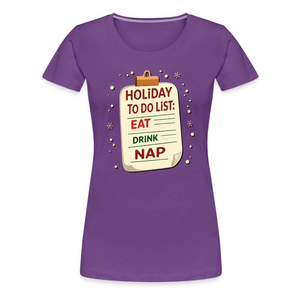 Holiday ToDo List Women’s T-Shirt - purple