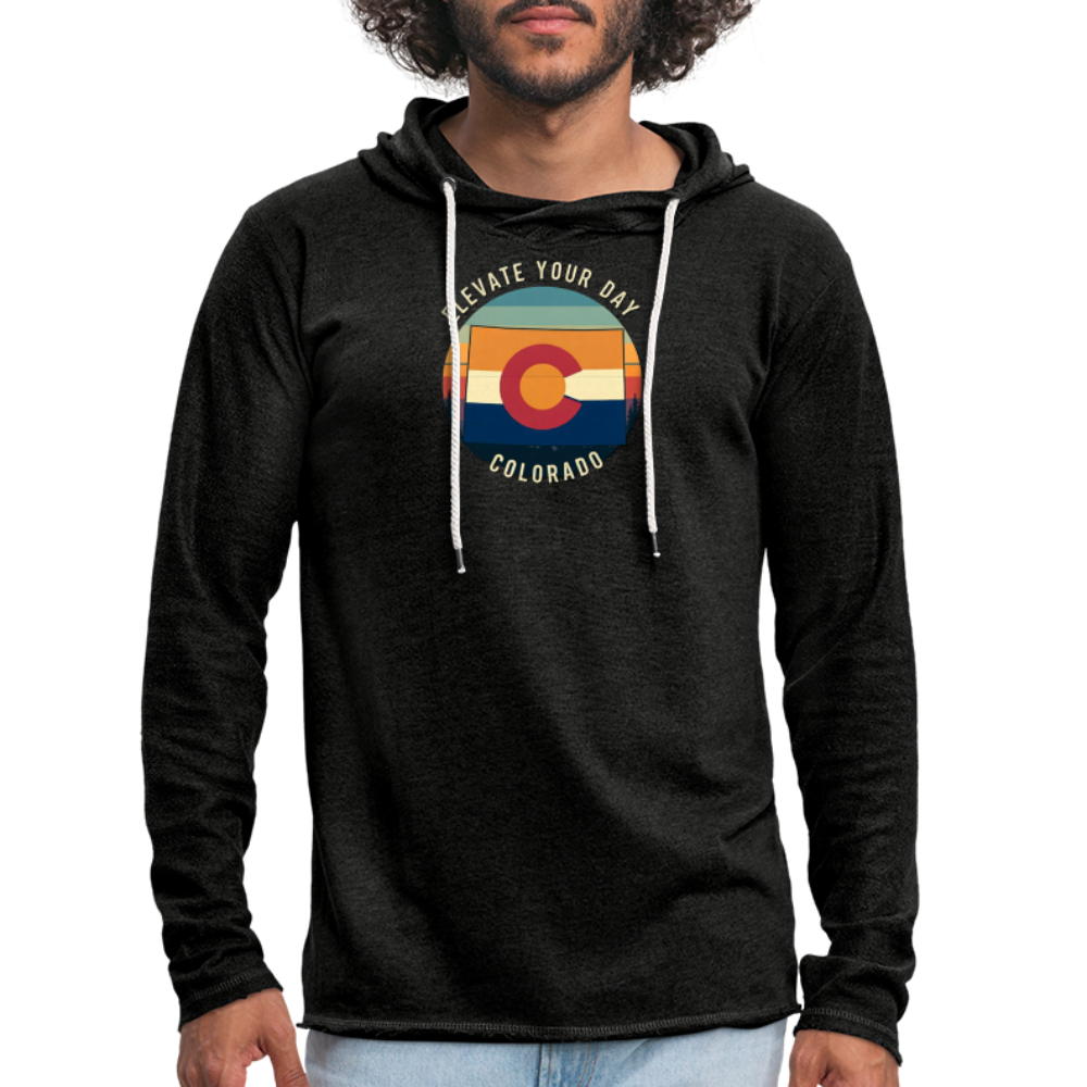 Elevate Your Day Lightweight Terry Hoodie - charcoal grey