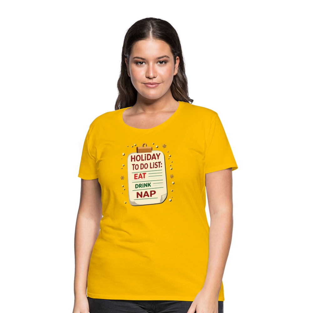 Holiday ToDo List Women’s T-Shirt - sun yellow