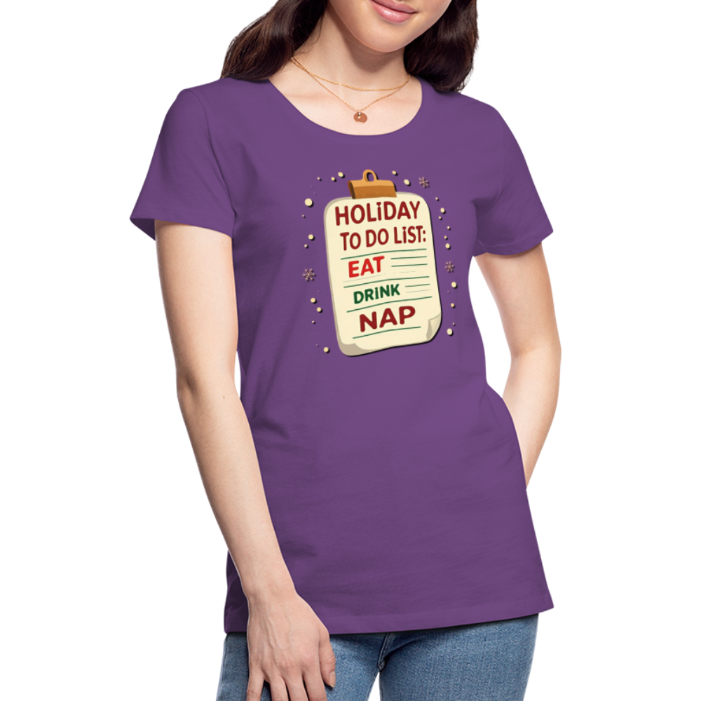 Holiday ToDo List Women’s T-Shirt - purple