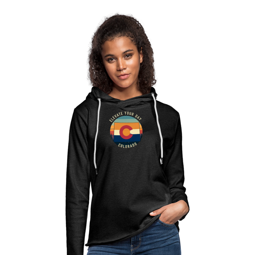 Elevate Your Day Lightweight Terry Hoodie - charcoal grey