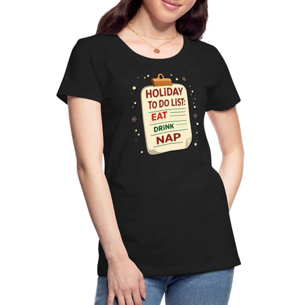Holiday ToDo List Women’s T-Shirt - black