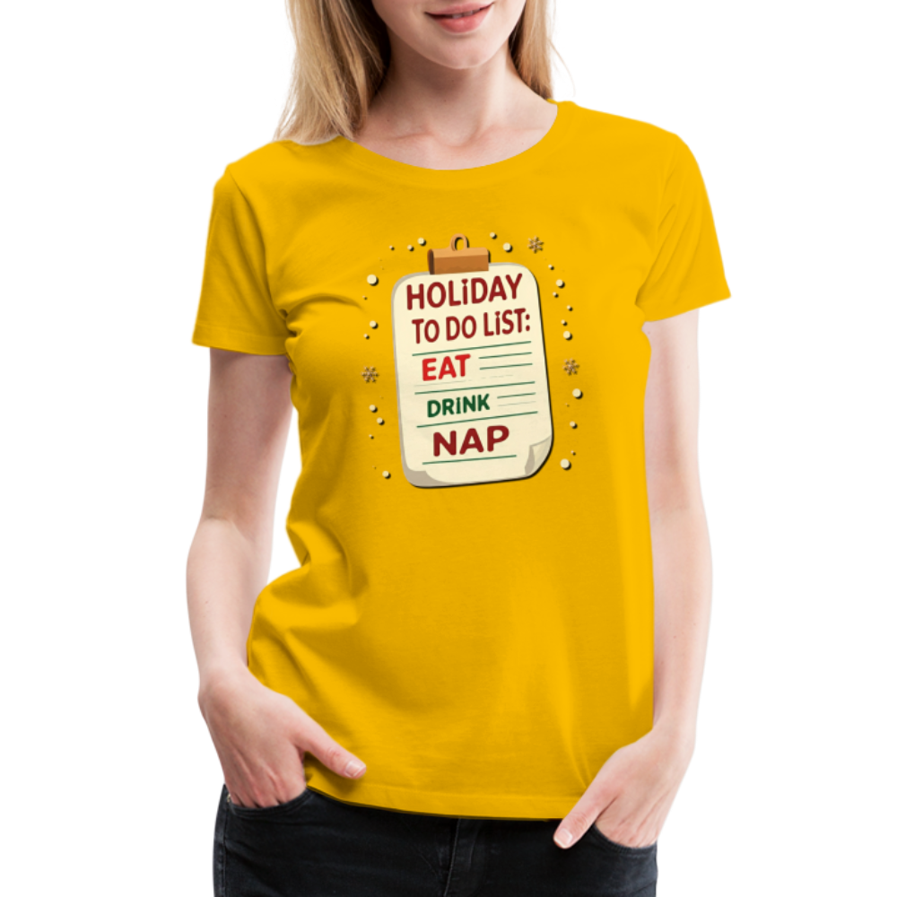Holiday ToDo List Women’s T-Shirt - sun yellow