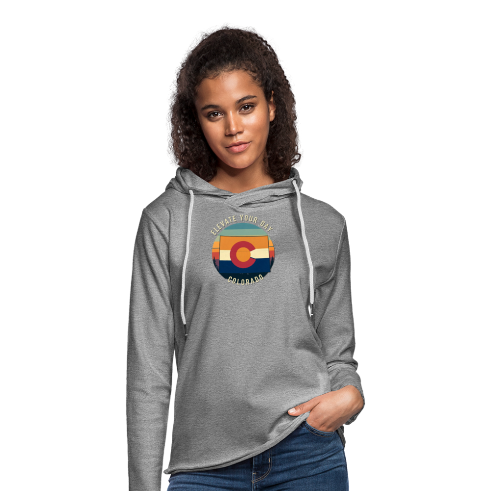 Elevate Your Day Lightweight Terry Hoodie - heather gray