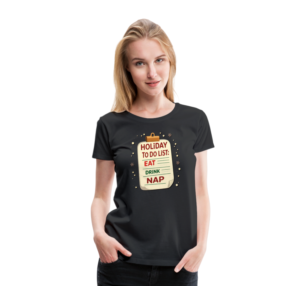 Holiday ToDo List Women’s T-Shirt - black