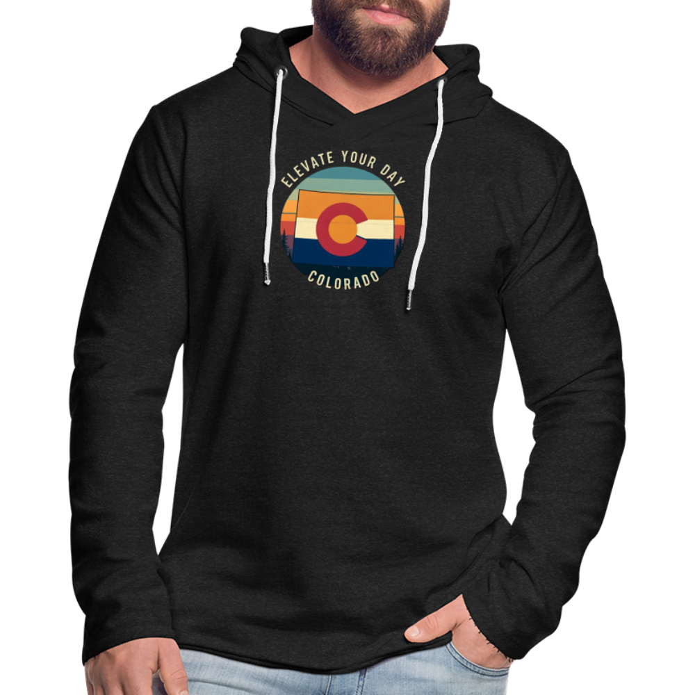 Elevate Your Day Lightweight Terry Hoodie - charcoal grey