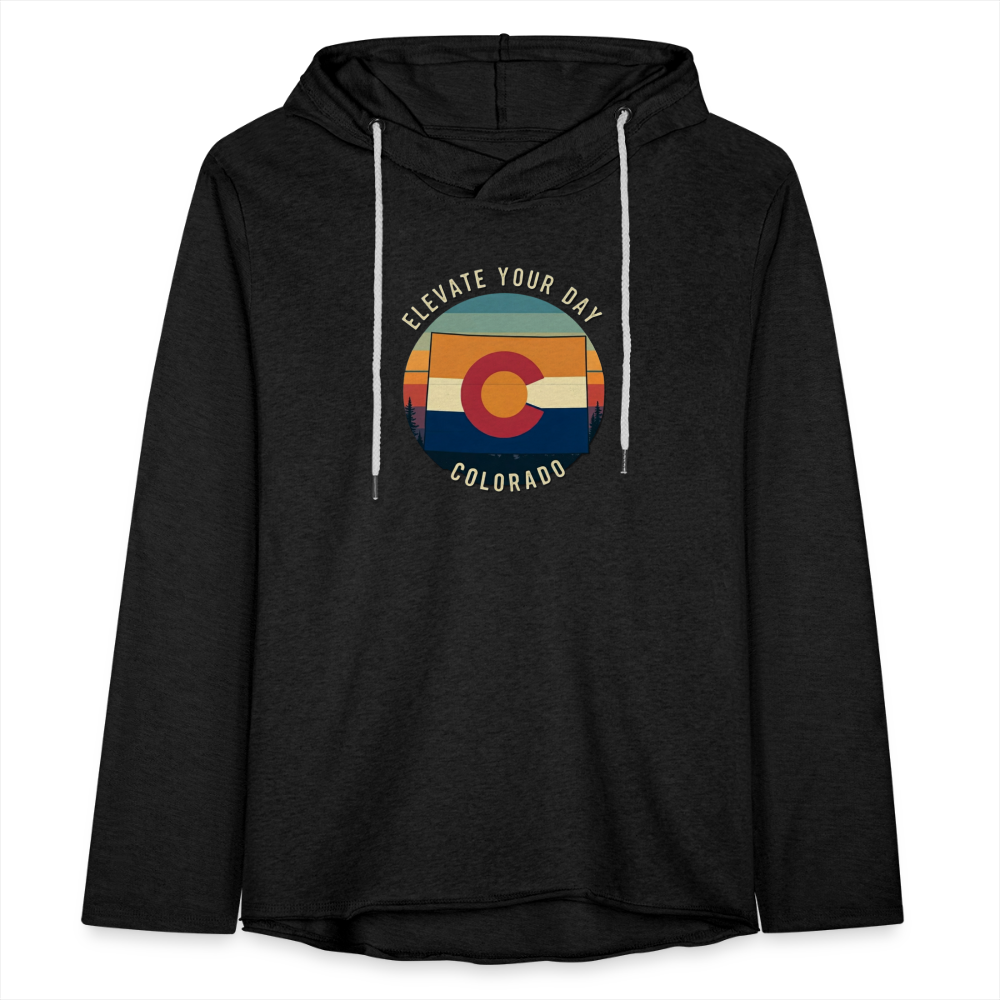 Elevate Your Day Lightweight Terry Hoodie - charcoal grey