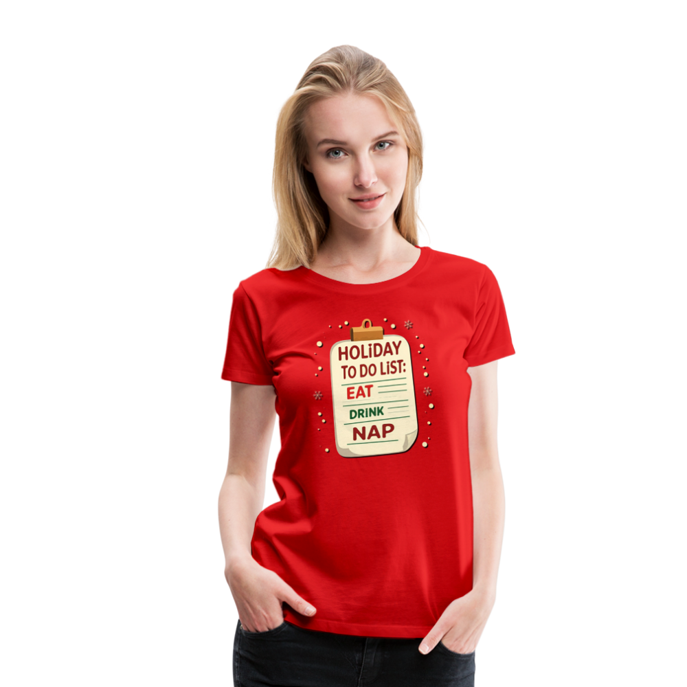 Holiday ToDo List Women’s T-Shirt - red