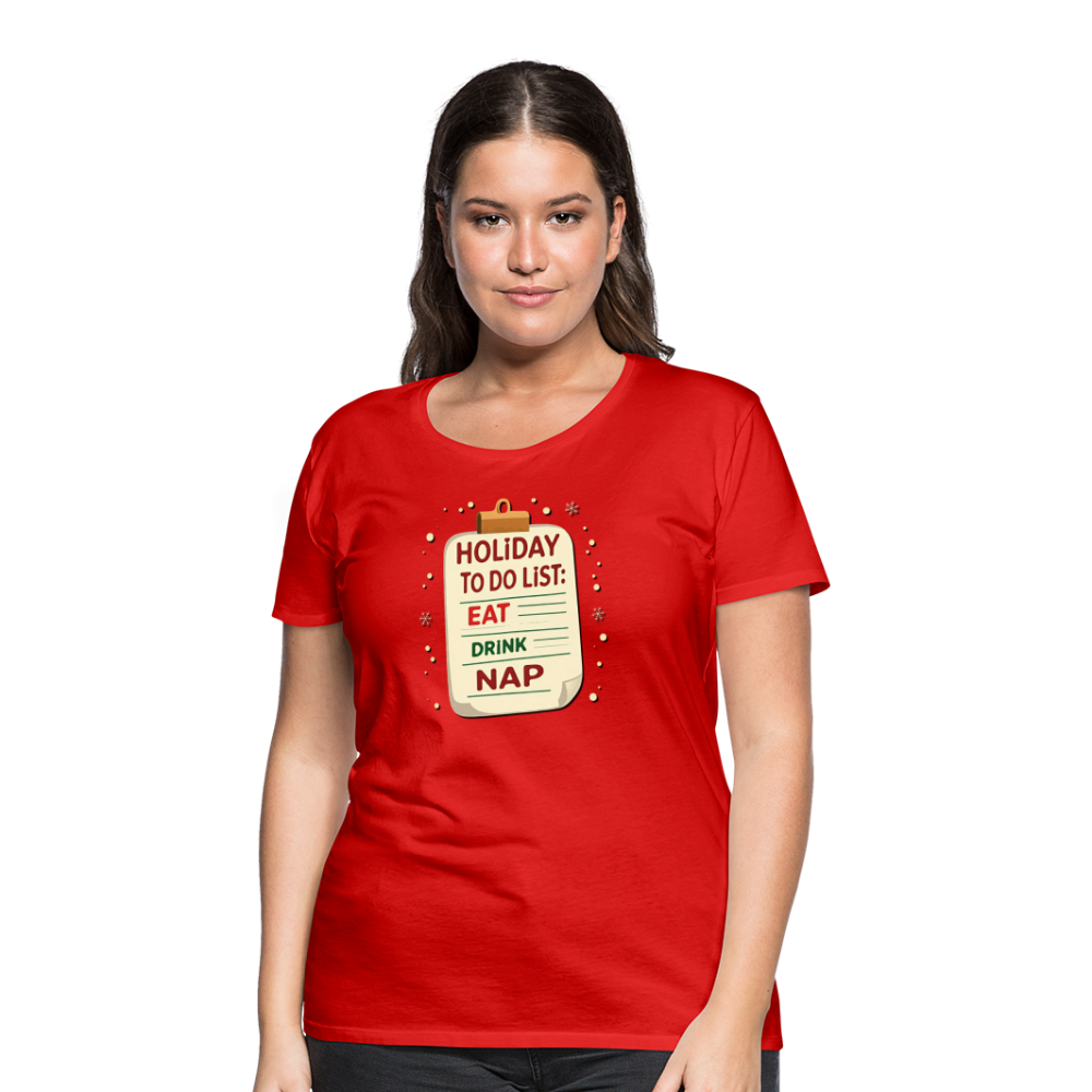 Holiday ToDo List Women’s T-Shirt - red