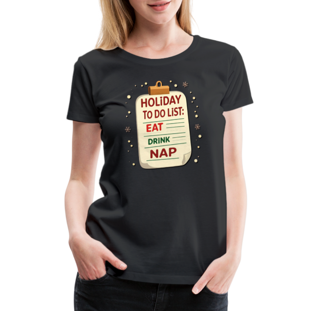 Holiday ToDo List Women’s T-Shirt - black