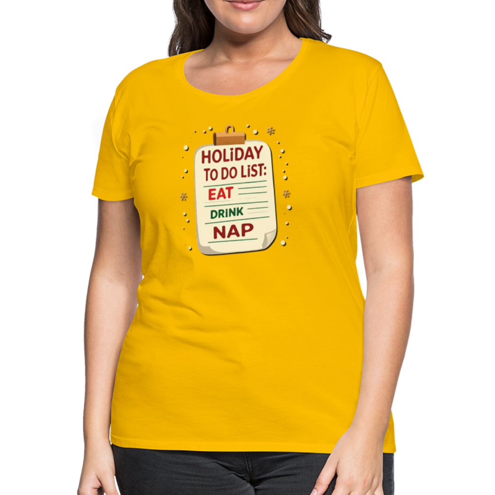 Holiday ToDo List Women’s T-Shirt - sun yellow