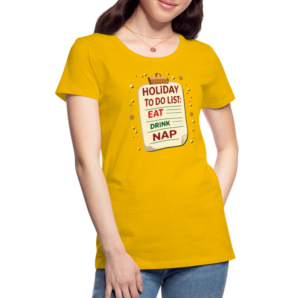 Holiday ToDo List Women’s T-Shirt - sun yellow