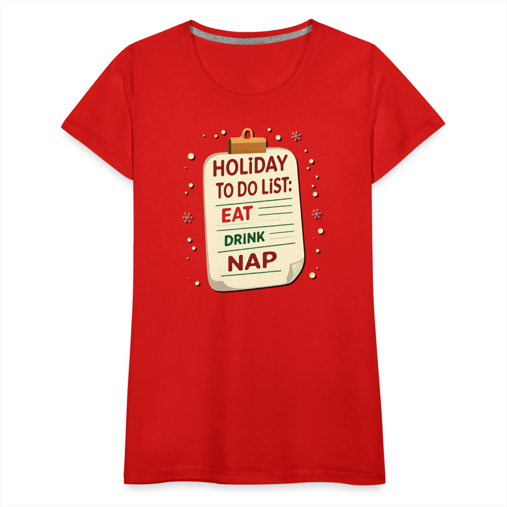 Holiday ToDo List Women’s T-Shirt - red