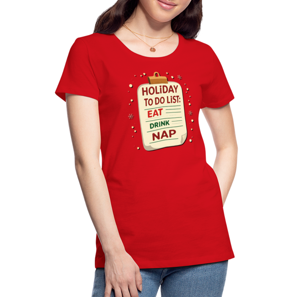 Holiday ToDo List Women’s T-Shirt - red